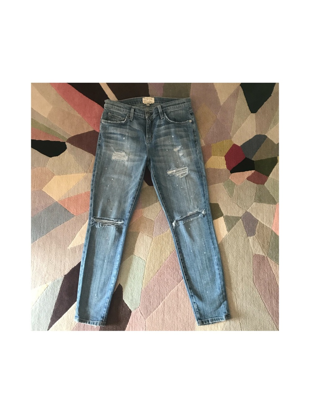 Current Elliott Paint Splatter Stiletto Jean Size 29 (Alt 28) - Picture 2 of 13